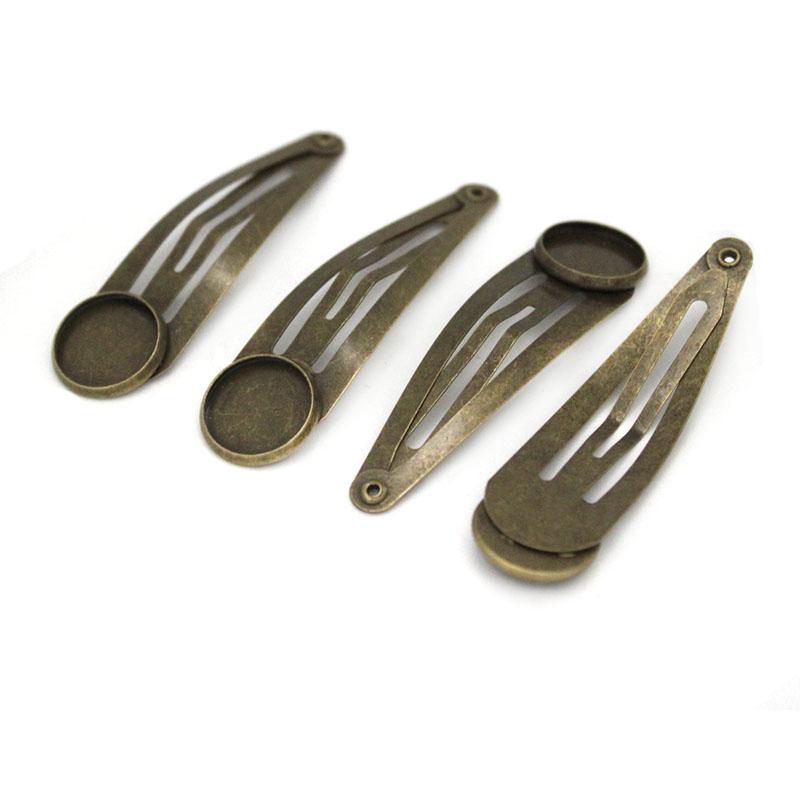 10PCS 12 16 18 20 mm Copper Metal Hairpin Accessories Blank Hair Clips Cabochon Settings Base Hairpin DIY Jewelry Making
