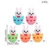5/10 Stück Mini-Osterhasenfiguren Frohe Ostern Party Schreibtischdekoration Haseneier-Schmuck Kindergeburtstagsmitgebsel Schulgeschenk