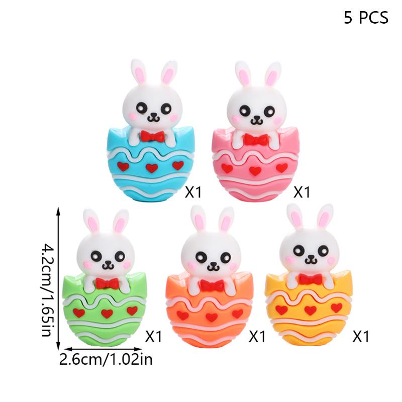 

5/10Pcs Mini Easter Rabbit Figurines Happy Easter Party Desktop Decoration Bunny Eggs Ornament Kids Birthday Favors School Gift