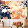 Crane Bird Wall Hanging Tapestry Oil  Painting Retro Bohemian Art Mattress Room Bedroom Home  Decoration Decor