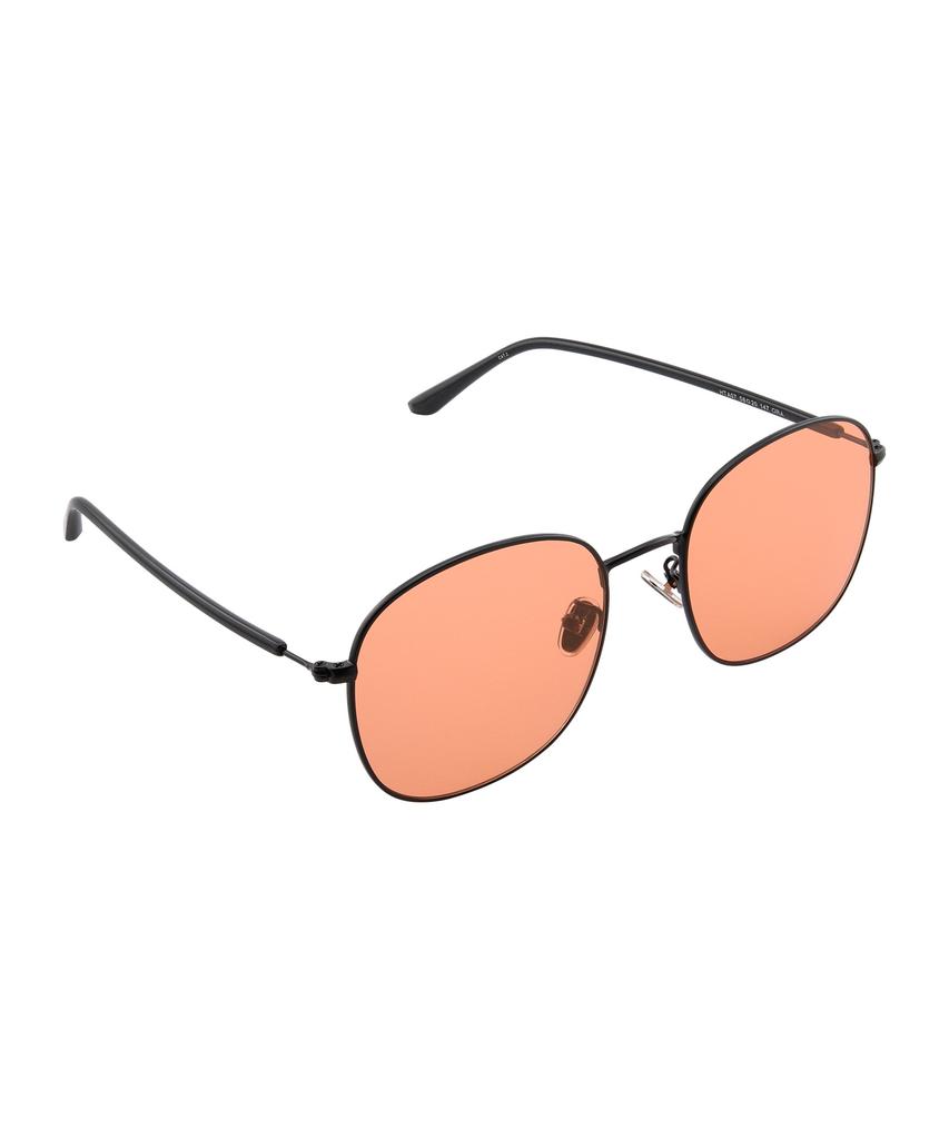 Heonteoaiweeo [Unisex] Metal Square Sunglasses - Orange Hta07