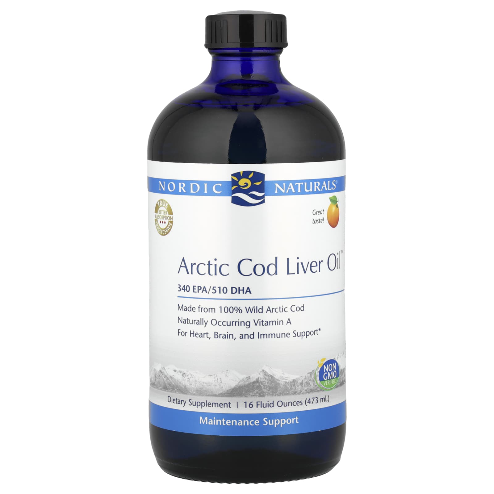 

Arctic Cod Liver Oil, Orange Flavor, 473Ml(16Fl Oz)