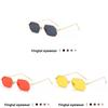 Geometric Metal Sunglasses With Colorful Ocean Lenses For Outdoor And Party Use