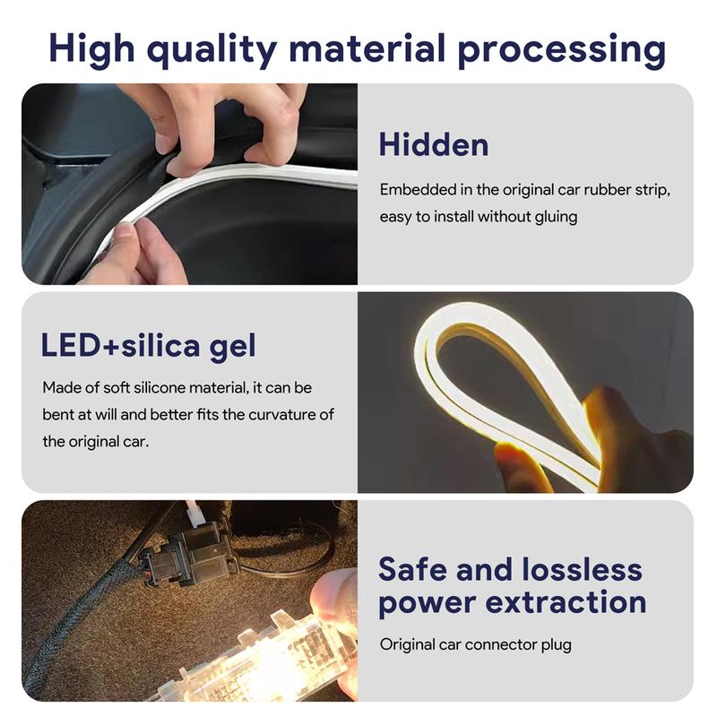 Dynamic Flowing LED Trunk Light Strip For Honda CRV URV HRV ZRV XRV -2025 12V Ambient Lighting Decorative Back Door Lamp
