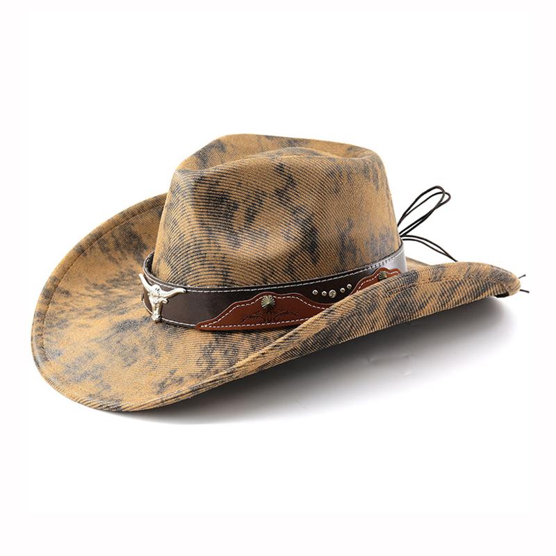 Western Cowboy Hats For Men Women Gentleman Cowgirl Jazz Hat Curved Brim Party Travel Hat Sombrero Hombre