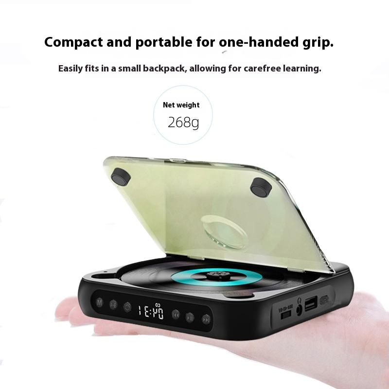 Portable CD Player With Bluetooth USB/TF/AUX Support 2000mAh Rechargeable Battery LCD Display-Model KC-918