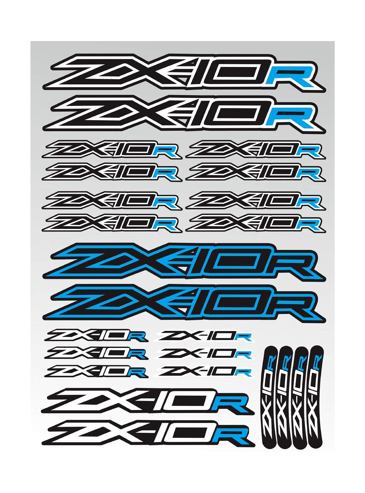 

WhaleZ Motorcycle Racing Accessories Reflective Sticker Body Helmet Fuel Tank Waterproof Logo Decal Emblem For KAWASAKI ZX-10R