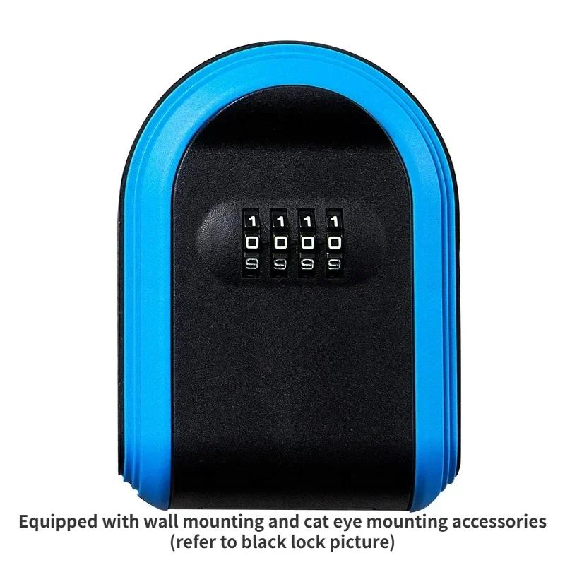 Wall Mount Key Lock Box, 4 Digit Password Code, Security Lock, No Key for Home Office, Safe Secret Storage Box Organizer