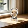 Realistic Rose Ornament Acrylic Ornament, 2D Flat Flower Decoration with Base, Table Centerpiece Romantic Desktop Decor for Home Shelf Cabinet