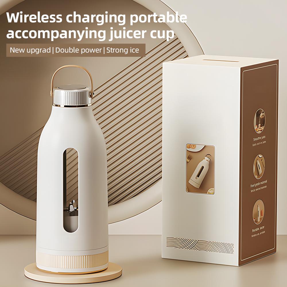 Size Blender 80W Portable Blender for Shakes and with 1500mAh Type C Rechargeable Battery Crush Ice 4 Blades 14 Oz Portable Blender