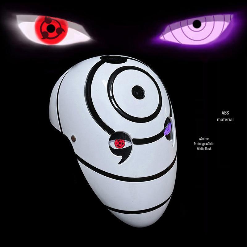 Leuchtender Uchiha Madara Obito Tobi Weiße Maske - Naruto Anime Halloween Requisite