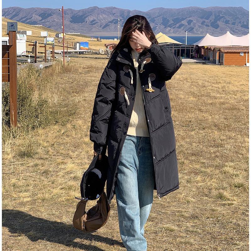 Nou Costum Pâine de Toamnă/Iarnă pentru Femei, Gros, Mediu-lung, cu Guler Înalt, Dulce și Călduros