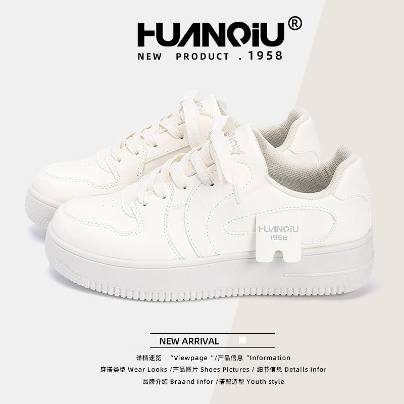 Global Explosion Round Head Versatile Little White Shoes Women's ZHQ1238 Summer New Student Women's Shoes Platform Casual Board Shoes