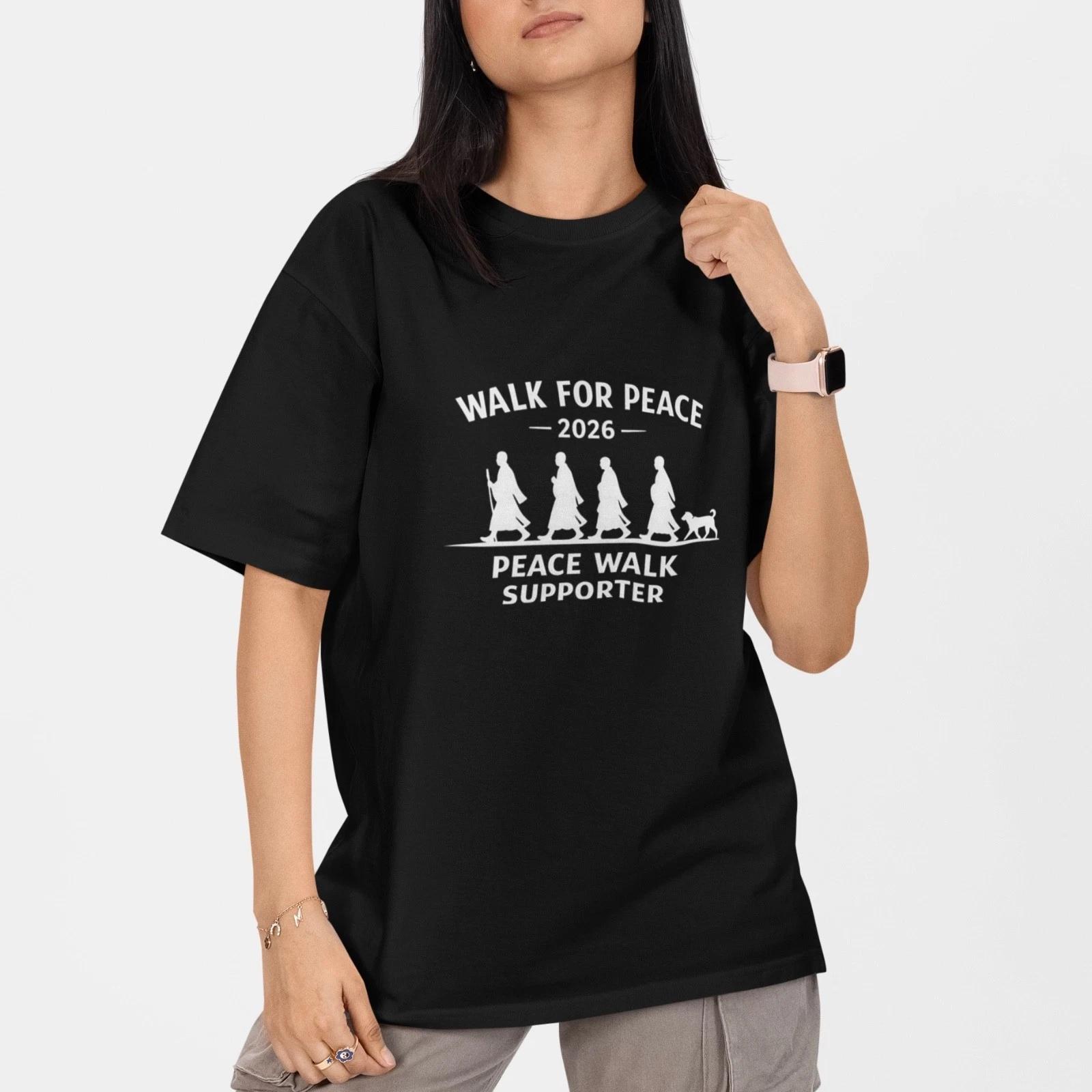 Walk For Peace 2026 T Shirt Peace Walk Supporter Tee S-5XL Cotton Black XL