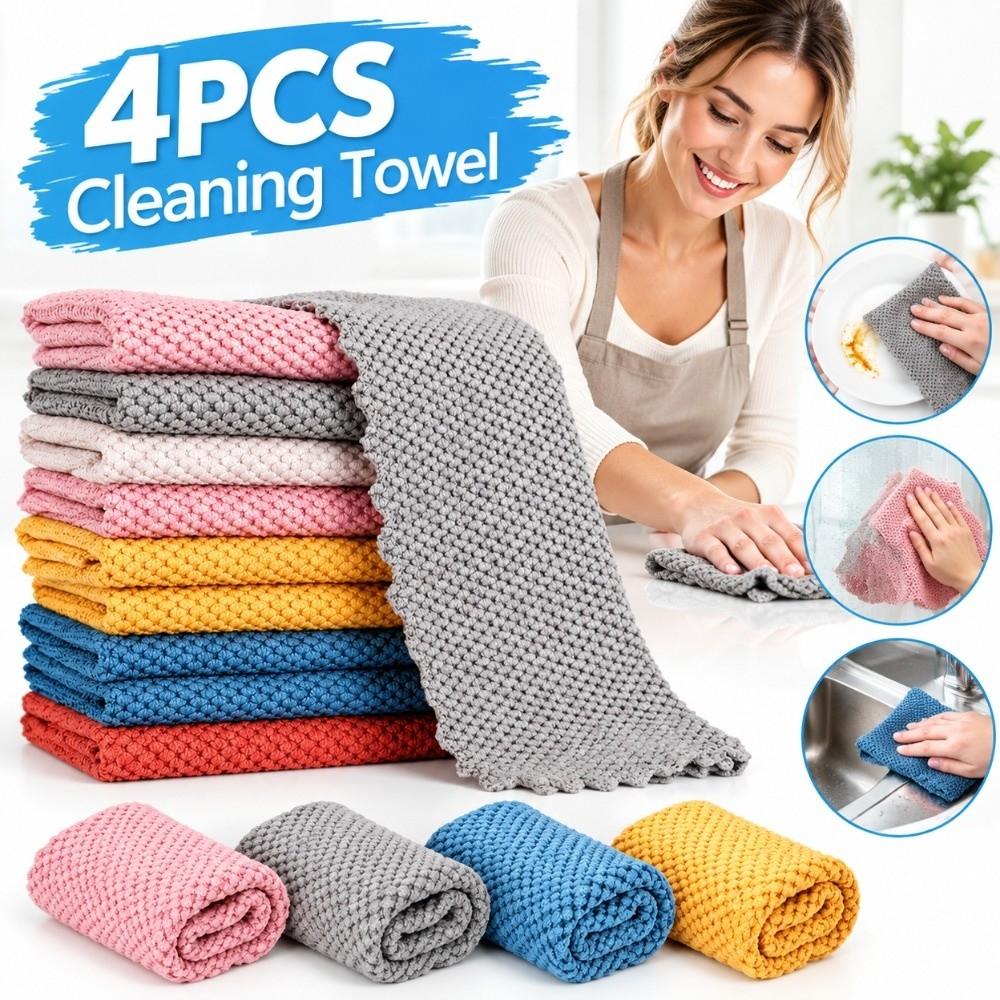 Microfiber Dishcloths Towels Pearl Weave Kitchen Towel New Cleaning Towel Car Washing