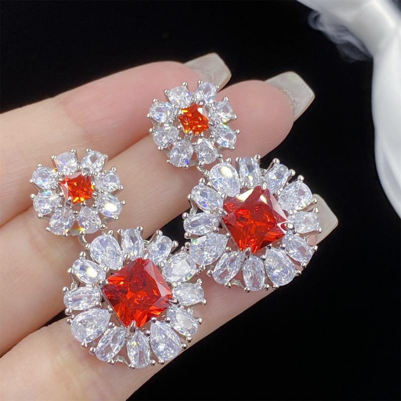 Sace Gems Klassische Kupferlegierung Zirkon Ring Ohrringe Anhänger Halskette Schmuck Sets Hochzeit Party Geschenke