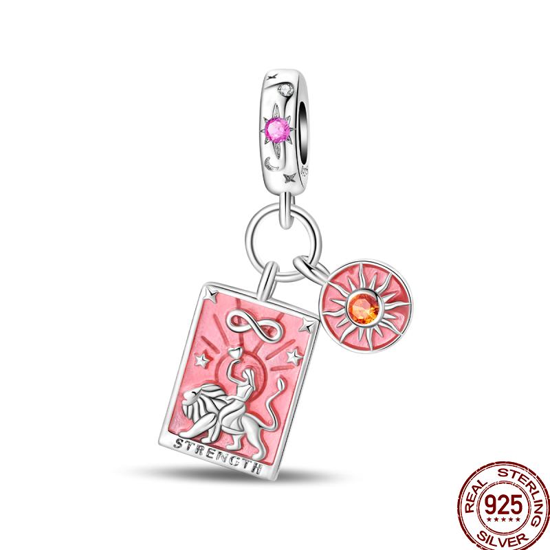 Copper Tarot Star Moon Sun Cross Bible Holy Blessing Amulet Beads Fit 3Mm Pan Original Bracelet Diy Gift