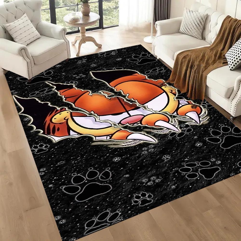 Garfield Breaking Through Square rugs are a great choice for living rooms, bedrooms, home décor, and as gifts