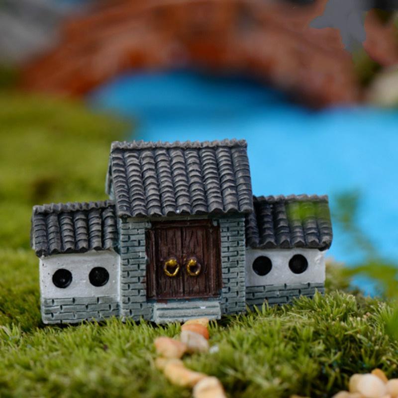 New 2PCS Ancient City Gate Chinese Archway Succulent Basin Decoration Accessories Moss Micro Landscape Ecological Bottle Decoration