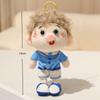 Cute Curly Hair Family Plush Keychain Toy Cartoon Figure Stuffed Doll Bag Hanging Decoration Kids Accessory Gift