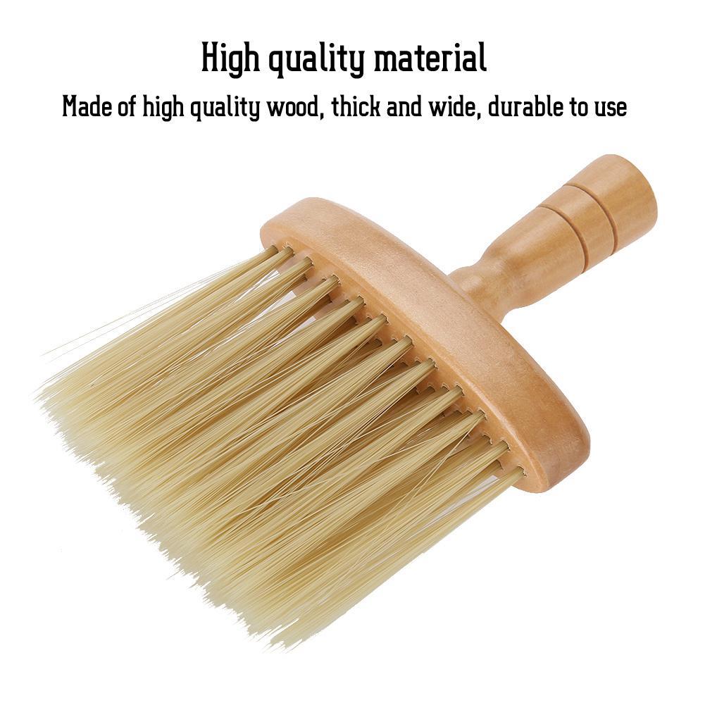 Neck Face Duster Brush Salon Hair Cleaning Wooden Sweep Brush Hair Cut Hairdressing Tool