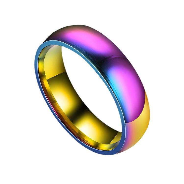 Stylish Simple Stainless Steel Ring: Popular Smooth Design for Couples - Trendy European & American Jewelry