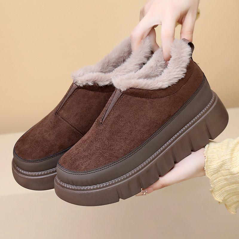 Storlek 42 Tjocka Halkfria och Slitstarka Bomullsskor för Kvinnor med Fleecefoder Varma Bekväma Vinter Ny