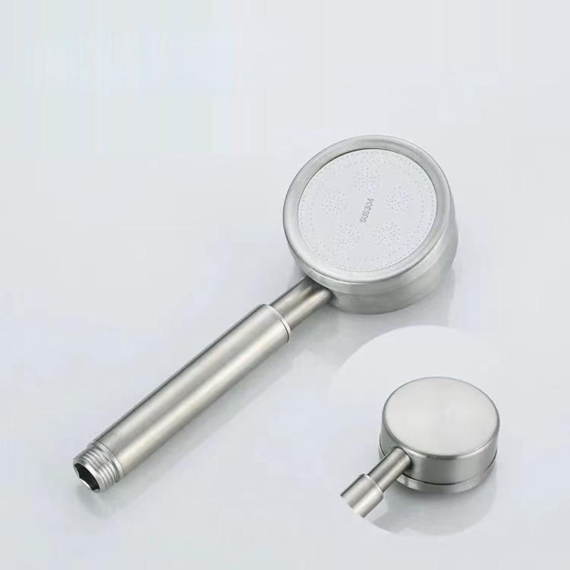 Black Silver Stainless Steel Shower Head Durable High Pressure Showerhead For Bathroom Handheld Water Saving Shower Head
