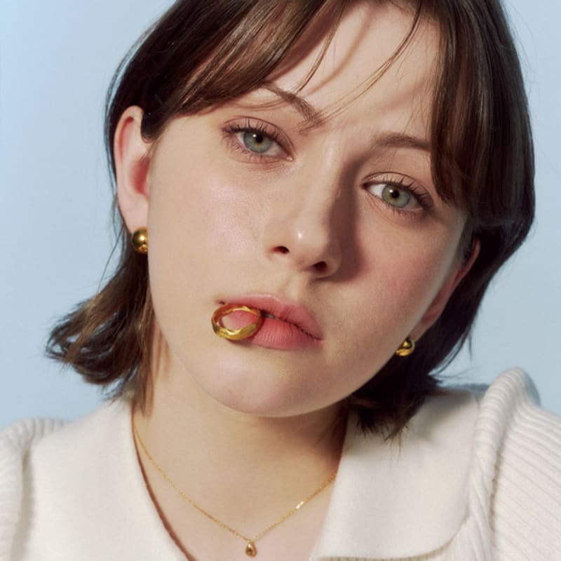 JUDY AND PAUL Mond All-Silver Volume Hoop Earrings