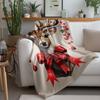 Tuniu Niedlicher Hirsch Decke für Winter Sofa Bett Zimmer Dekoration Geschenkidee Weihnachten Neujahr Warme Fleece Decke