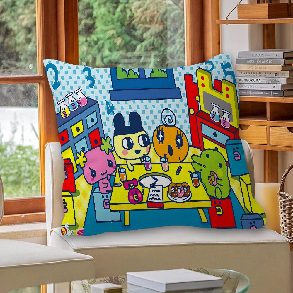 Tamagotchi Cut Friend Office Cushion Pillowcase Car Cushion CoverXCM Lumbar Pillowcase Sofa Pillowcover