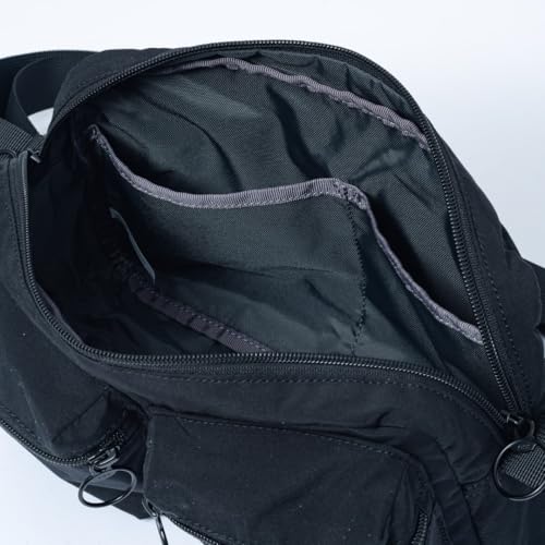 Beams Design "Always" Shoulder Bag, Unisex, Compact, Polyester, Daily Use, Ring-Shaped Pull, Functional for Organizing Small Items, BMMH4ES3, Black