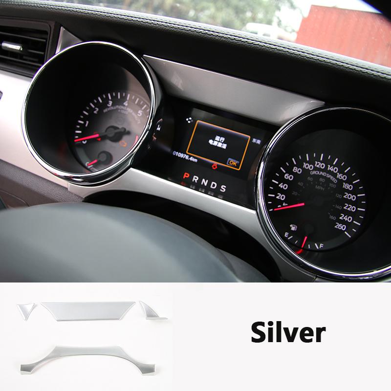 

Центральная консоль приборной панели автомобиля, украшение в виде кольца, панель, яркая полоска, патч для Ford Mustang 15-20, интерьер Bright strip-4pcs