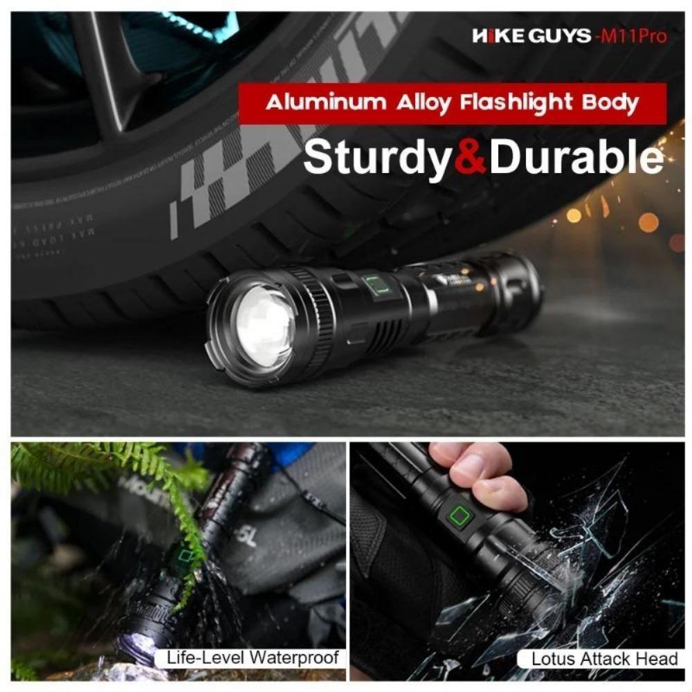 Charging Zoom Strong Light P50 Flashlight Outdoor Lighting Waterproof Aluminum Alloy Flashlight Portable Home use