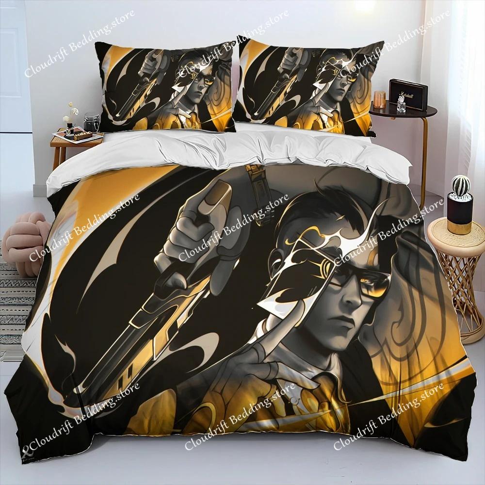 3D VALORANT Game Gamer Cartoon Comforter Bedding Set,Duvet Cover Bed Set Quilt Cover Pillowcase,king Queen Size Bedding Set Kids