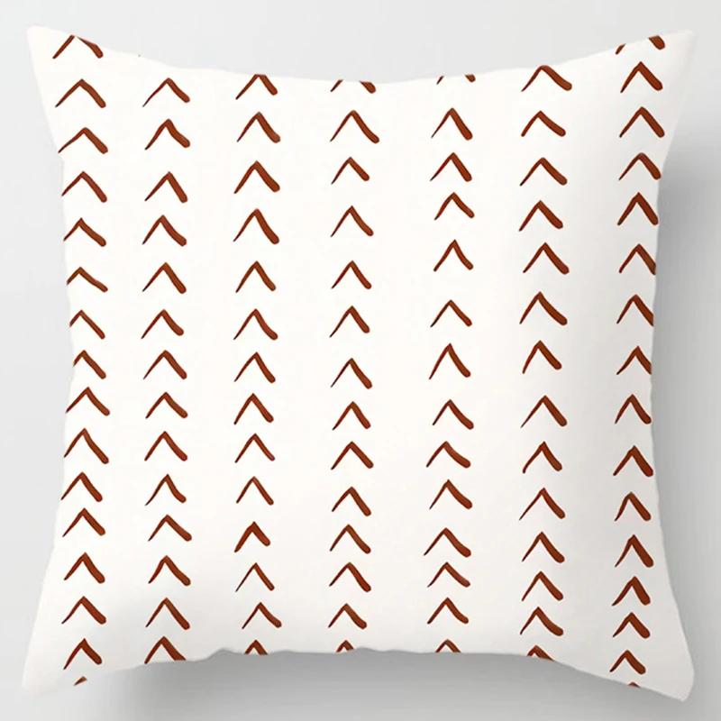 Fashion Classic Square Pillow Vertical Bar, Geometric Pattern. Car, Living Room Sofa, Cushion Cover, Pillow Case
