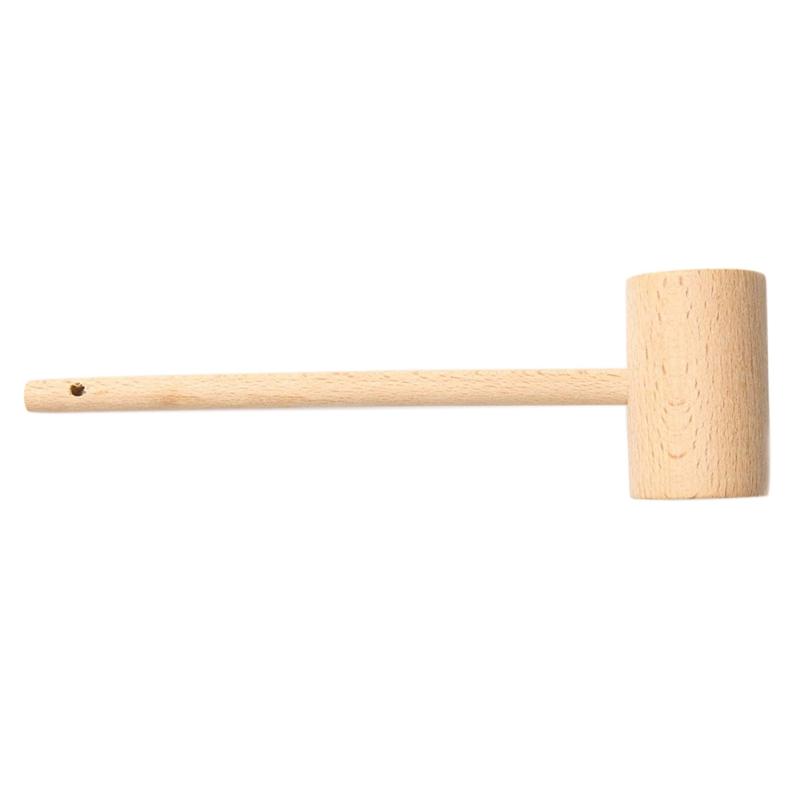 1Pc Beech Wood Crab Mallet with Handle Creative Multi-Use Wooden Lobster Mallet Food Meat Hammer Seafood Tool for Home Kitchen