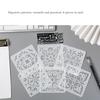 6 Pcs Flowers Stencils Drawing Stencils Leaf Templates For Creative Scrapbook Pages And DIY Home Projects