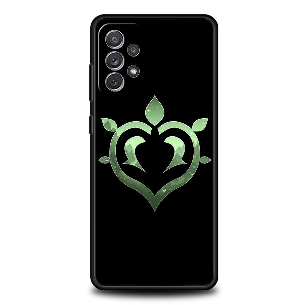 Cute Genshin impact Logo Case For Samsung Galaxy A51 A71 A41 A31 A21S A11 A01 A03S A12 A32 A52 A22 A13 A23 A33 A53 A73 5G Cover