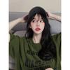 Pure Cotton Heavy American Design Short-sleeved T-shirt Women's New Summer Loose Chic Hong Kong Flavor Half-sleeved 