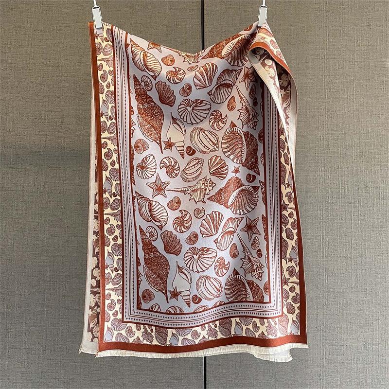 

Luxury Conch Jacquard Thicken Warm Winter Women Scarf Imitation Cashmere Shawl Pashmina Scarves Female Wrap Blanket Poncho 65x190cm