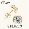 Lnngy Sparkling Certified 6.5MM 1CT Moissanite Earrings For Women 925 Silver Square Shape Stud Earring New Jewelry