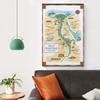 bandmopt Map of Ancient Egypt Canvas Poster Wall Art Decor Print Picture Paintings for Living Room Bedroom Decoration 08x12inch(20x30cm)