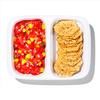 OXO Prep Go Container with Microwave 2 Cups Dips and Dippables & 0.4L Divider, Safe, White, -