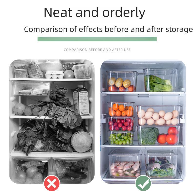 Kühlschrank Frischhalte-Aufbewahrungsbox mit Deckel für Lebensmittel, Obst, Gemüse und Eier