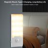 Rechargeable LED Induction Night Light Wireless Warm /White Light Cabinet Lamp Magnetic Motion Sensor Magnetic Closet Lights