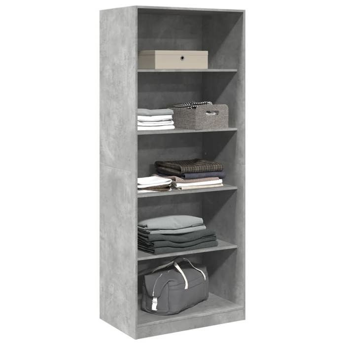 VidaXL Wardrobe Concrete Grey 80x50x200 Cm Engineered Wood 3307723