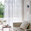 Perforated Retro Knitted Style Embroidered Lace Chiffon Pretty Thin Curtains