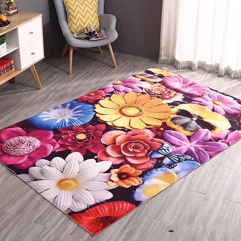 3D Beach Bedroom Bedside Mat Sea Print Rug Kitchen Super Absorbent Bathroom Rug Summer Decoration Mat