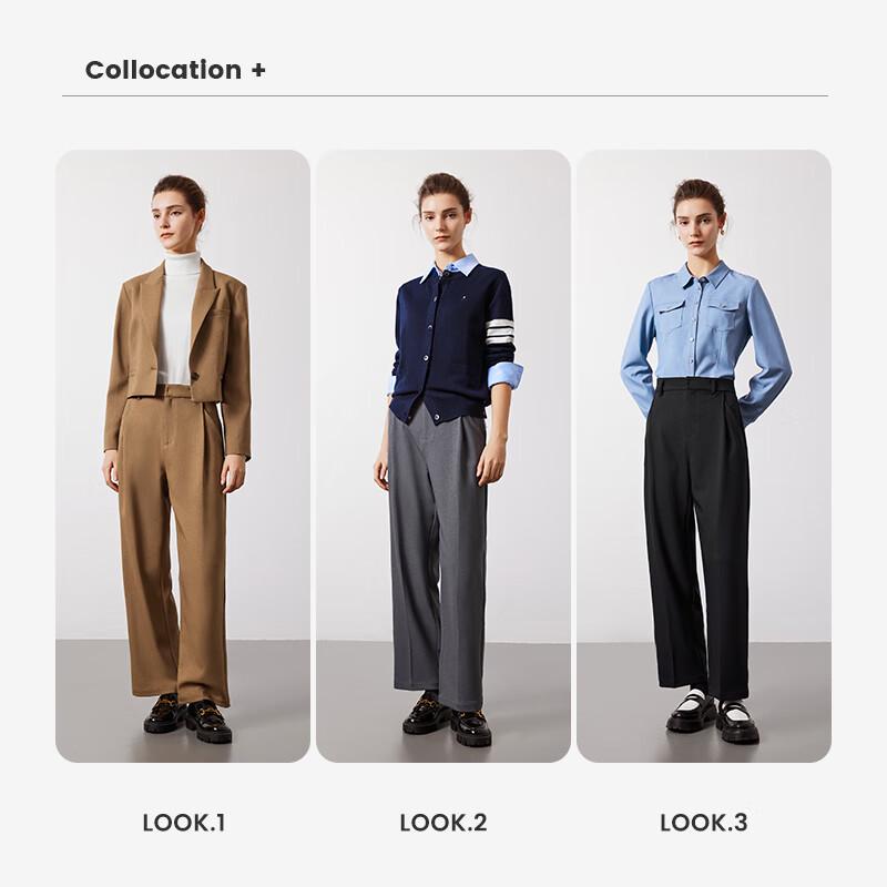 Navigare Women's Old Money Style Wide-Leg Trousers